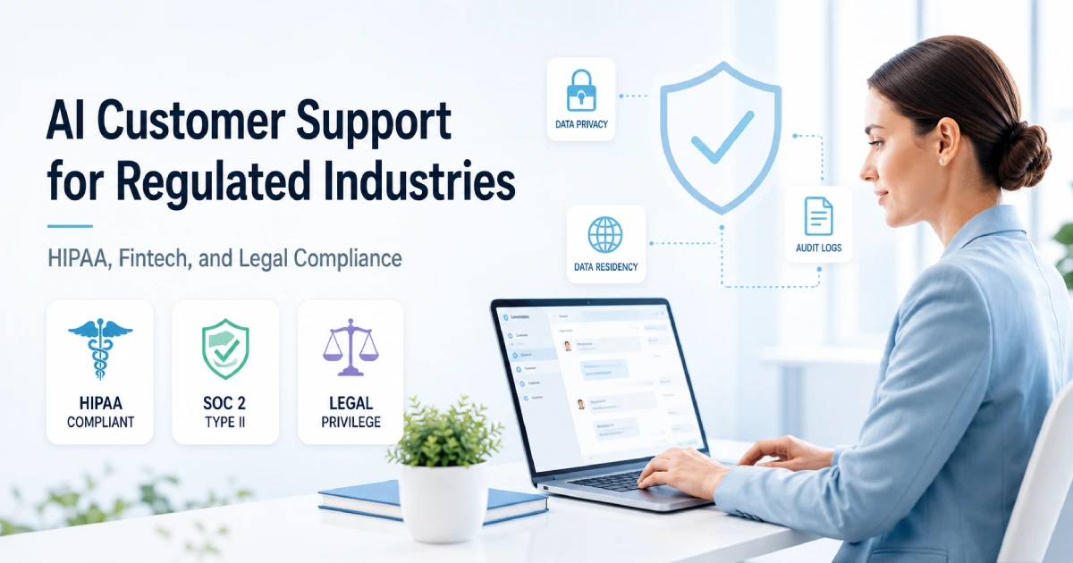 AI Customer Support for Regulated Industries: HIPAA, Fintech, and Legal Compliance